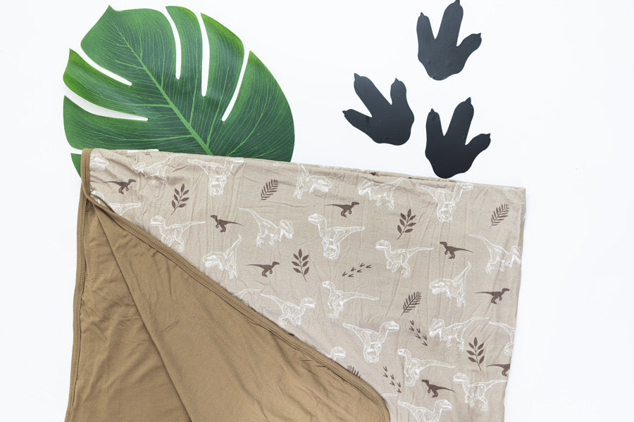 Cozy Dino Dream Bamboo Blanket