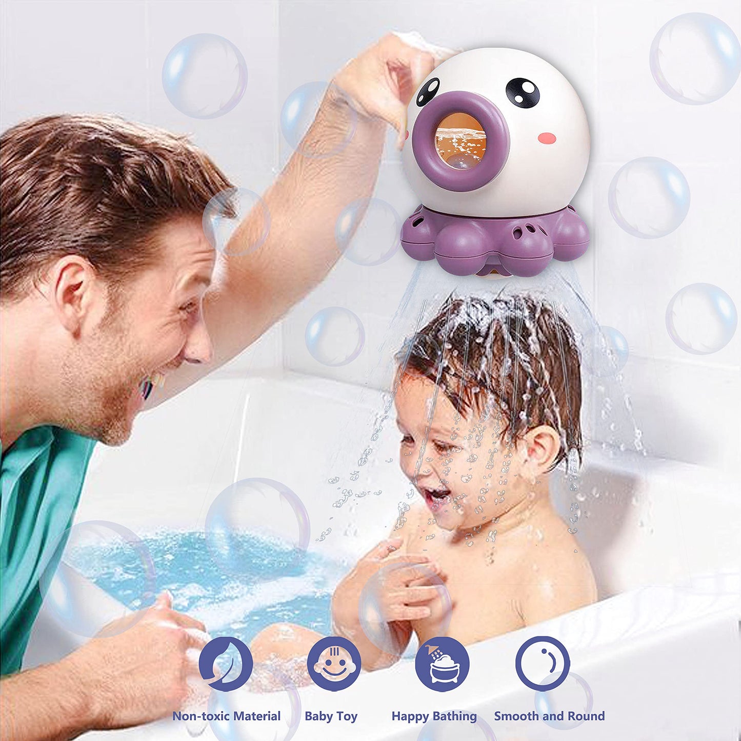 Splashing Octopus Water Jet Bath Toy for Infants and Toddlers