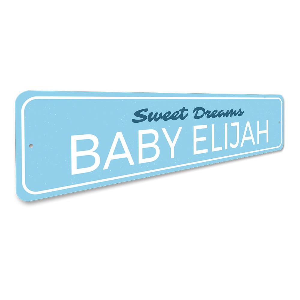 Dreamy Baby Name Plaque - Personalized Metal Sign