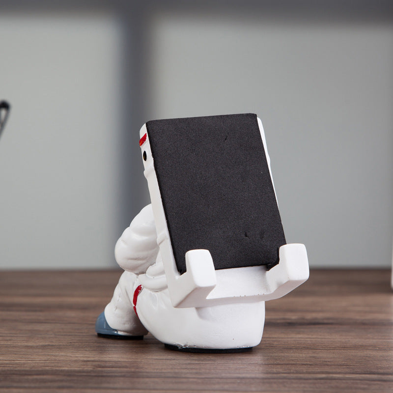 Astronaut Resin Mobile Phone Stand with Unique Design