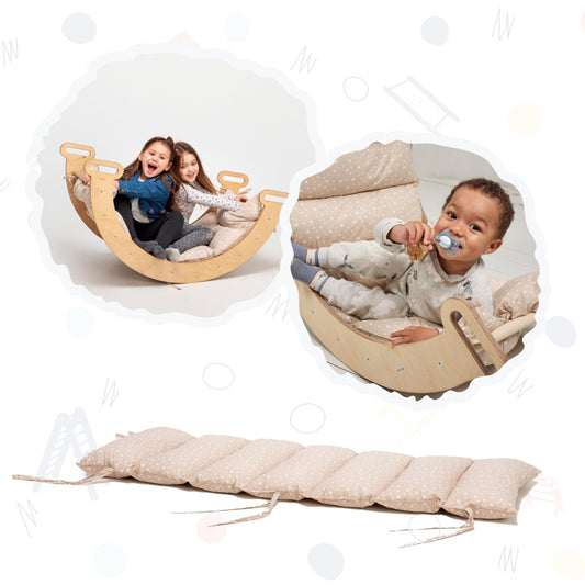 Cloud Comfort Cushion for Arch Rocker - Montessori Inspired Beige Pillow