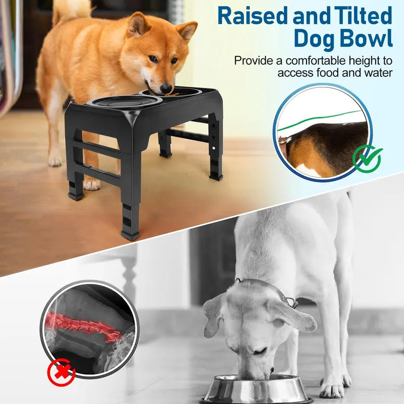 Liftable Pet Feeding Bowl, 1 Piece 2-In-1 Slow Feeding Elevated Dog Bowl, anti Spill Pet Feeder, Pet Feeding Supplies for Cat & Dog, Mother'S Day Gift