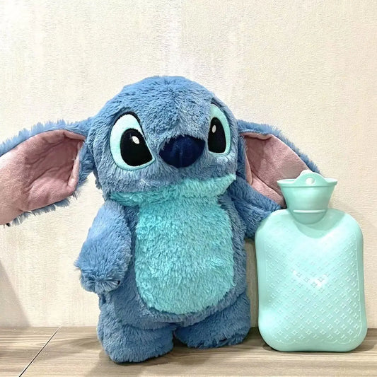 Stitch Plush Hot Water Bottle Set - Cozy Companion for Chilly Nights