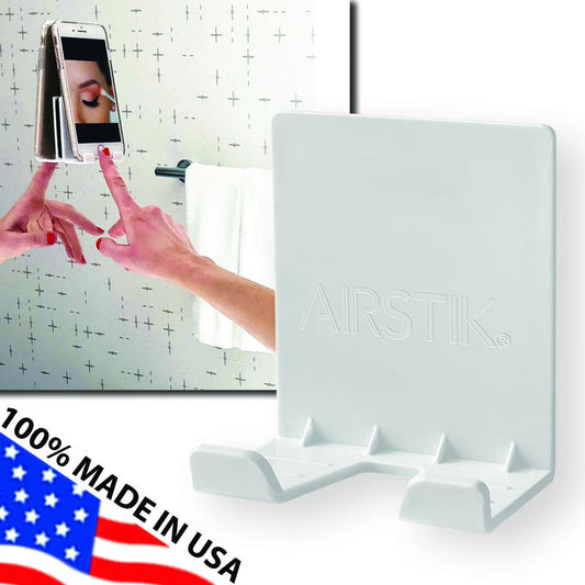 AIRSTIK Cradle Glass Mount Phone Holder - Reusable and Made in USA- Made for GLASS SURFACES ONLY Universal Smartphone Accessories Stand