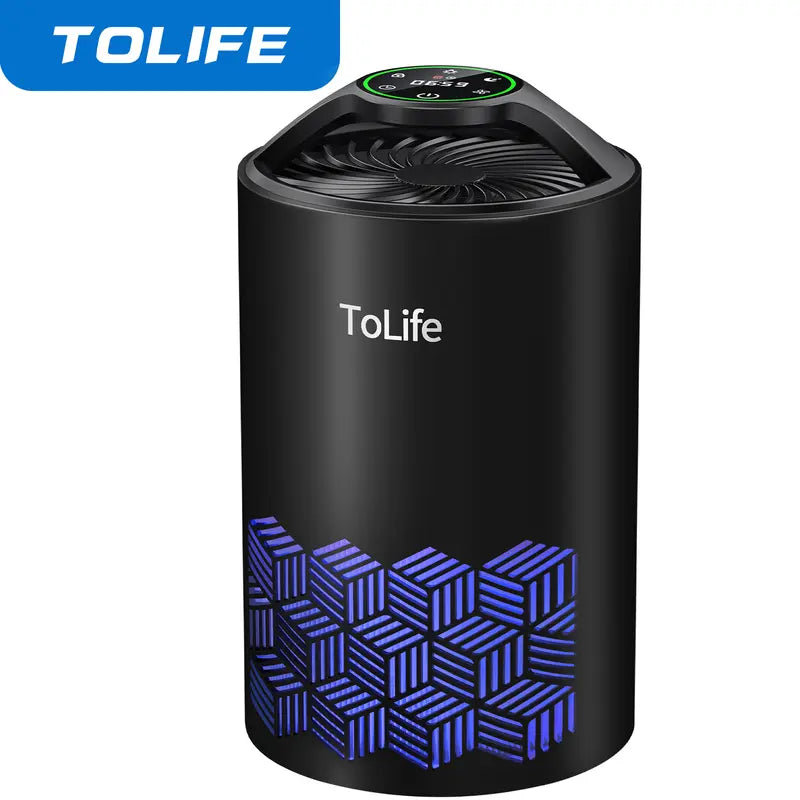 Tolife TZ-K1 Air Purifiers for Bedroom Home, HEPA Air Purifiers Air Cleaner for Pets Allergies, Virus Air Purifier for Dust, Portable Baby Air Purifier with Low Noise Sleep Mode for Office & Room, White