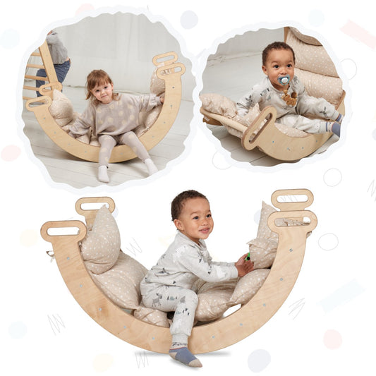 Montessori Rocker Cushion Set - Ultimate Comfort for Little Climbers
