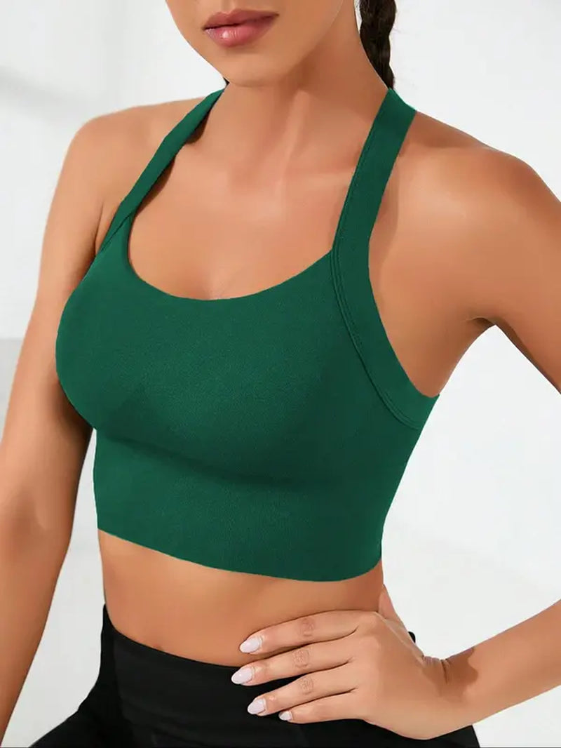 Women'S Criss Cross Cut Out Sports Vest, Running Vest, Solid Color Sleeveless Sports Top for Yoga Gym Workout, Sports Bra, Ladies Sportswear Clothing for Indoor Outdoor Wear, Running Vest, Comfort Womenswear, Clothes Women