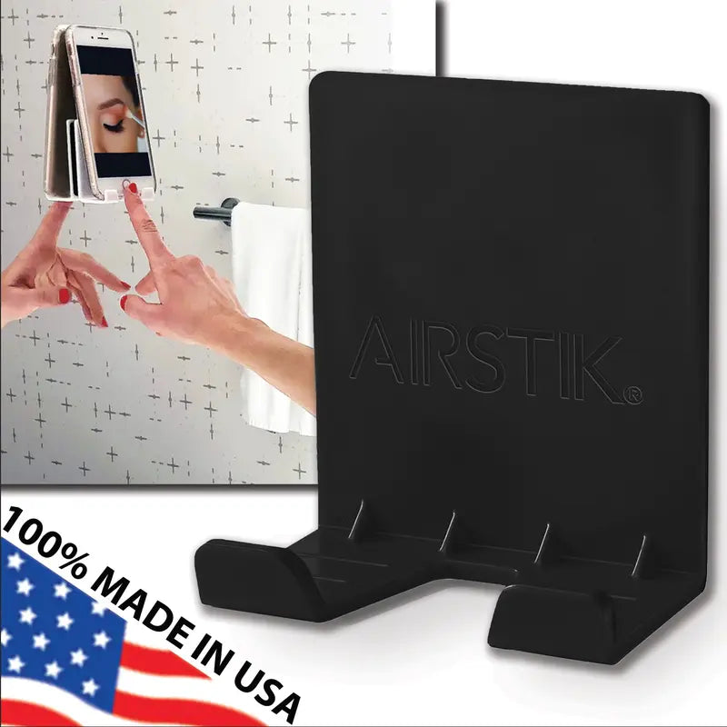 AIRSTIK Cradle Glass Mount Phone Holder - Reusable and Made in USA- Made for GLASS SURFACES ONLY Universal Smartphone Accessories Stand