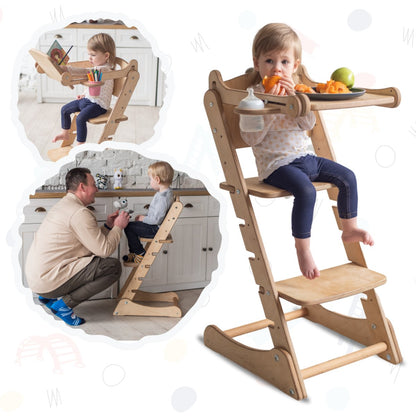 Kids' Transforming Kitchen Companion Chair - Neutral Beige