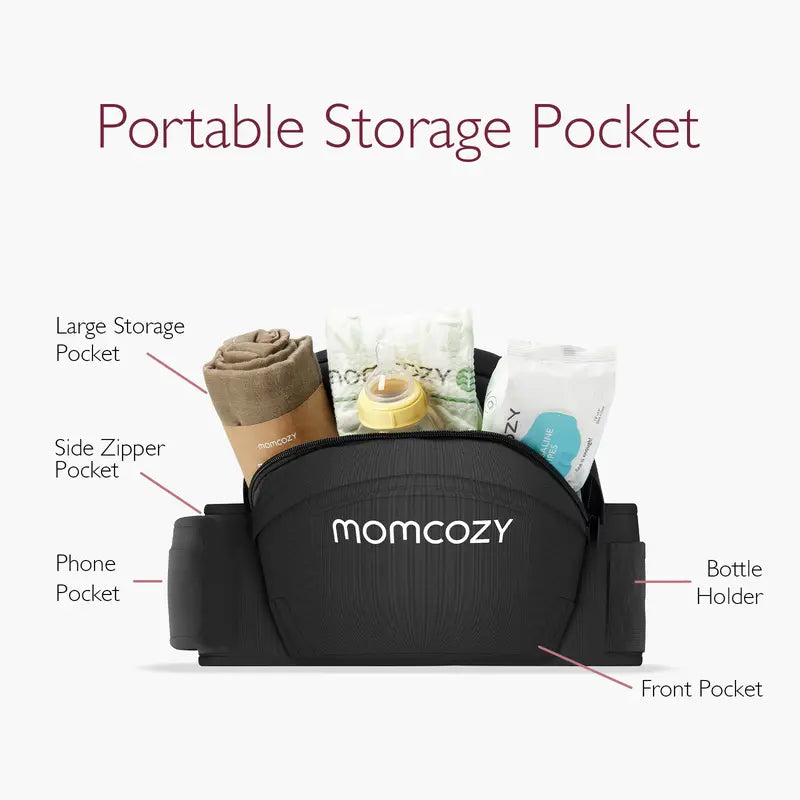 Momcozy Hip Seat Baby Carrier, Adjustable Ergonomic Carrier with Various Pockets for Newborns & Toddlers up to 45Lbs