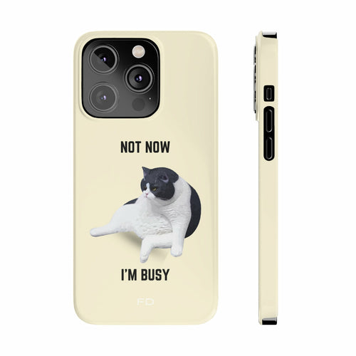 Amusing Lazy Kitty Slim iPhone 14 Series Case