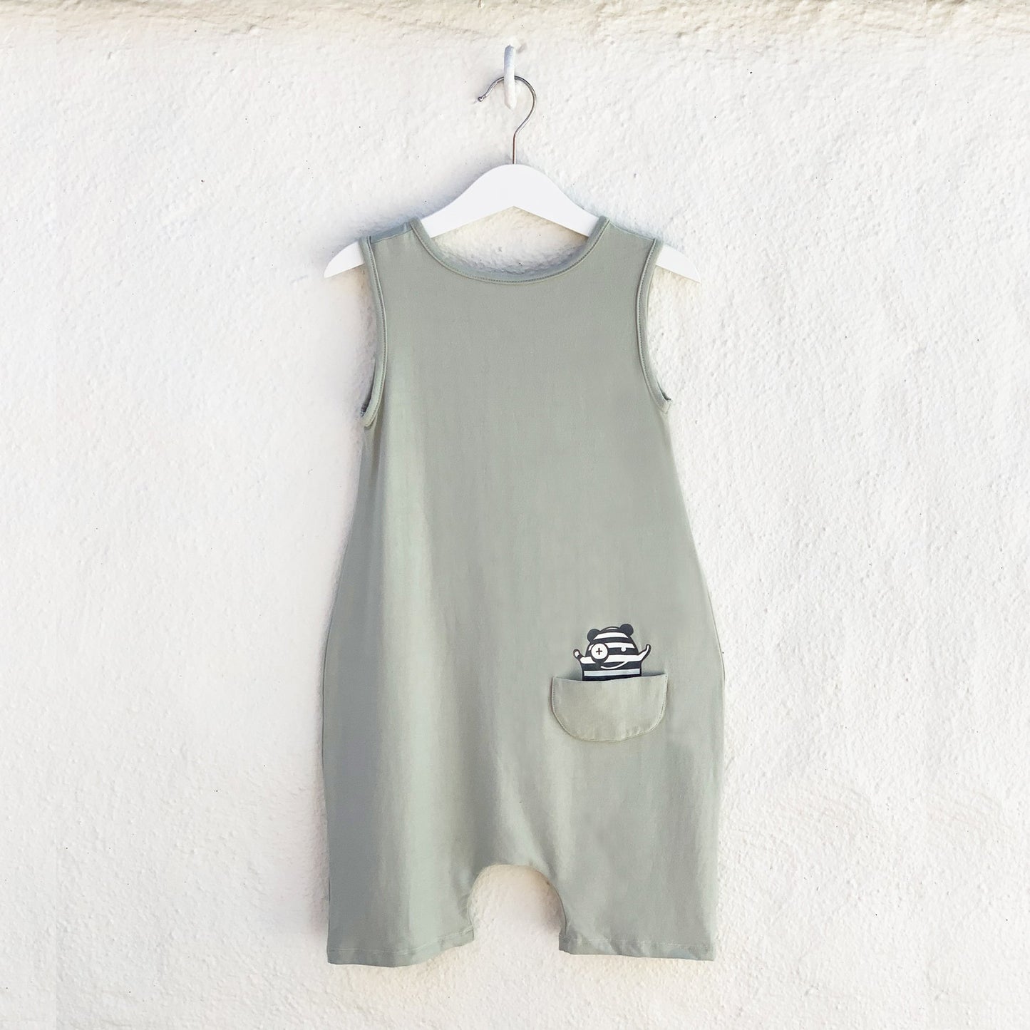 Desert Sage Drop Crotch Tank Romper