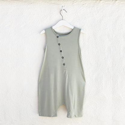 Desert Sage Drop Crotch Tank Romper