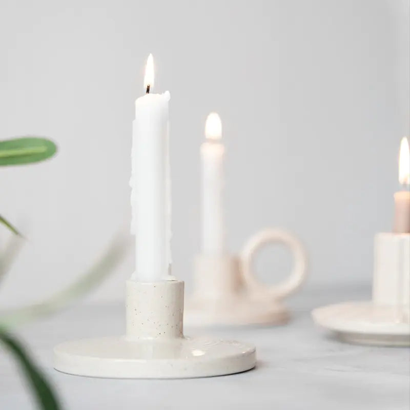 Elegant Scandinavian Ceramic Candle Holder