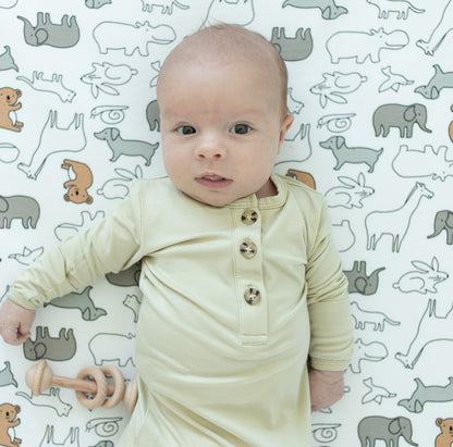 Baby Animals Jersey Fitted Youth Bed Sheet from SheetWorld