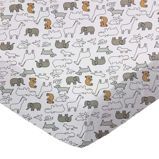 Baby Animals Jersey Fitted Youth Bed Sheet from SheetWorld