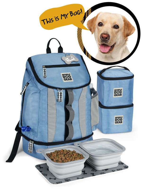 Week Away Pet Travel Backpack with Drop Bottom Compartment