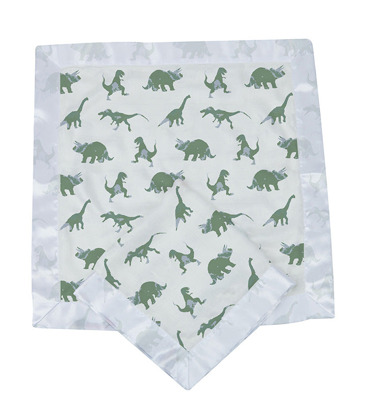 Green Dino Duo Comfort Cotton Security Blanket