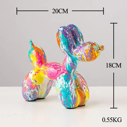Whimsical Nordic Balloon Dog Sculpture - Resin Decor Piece