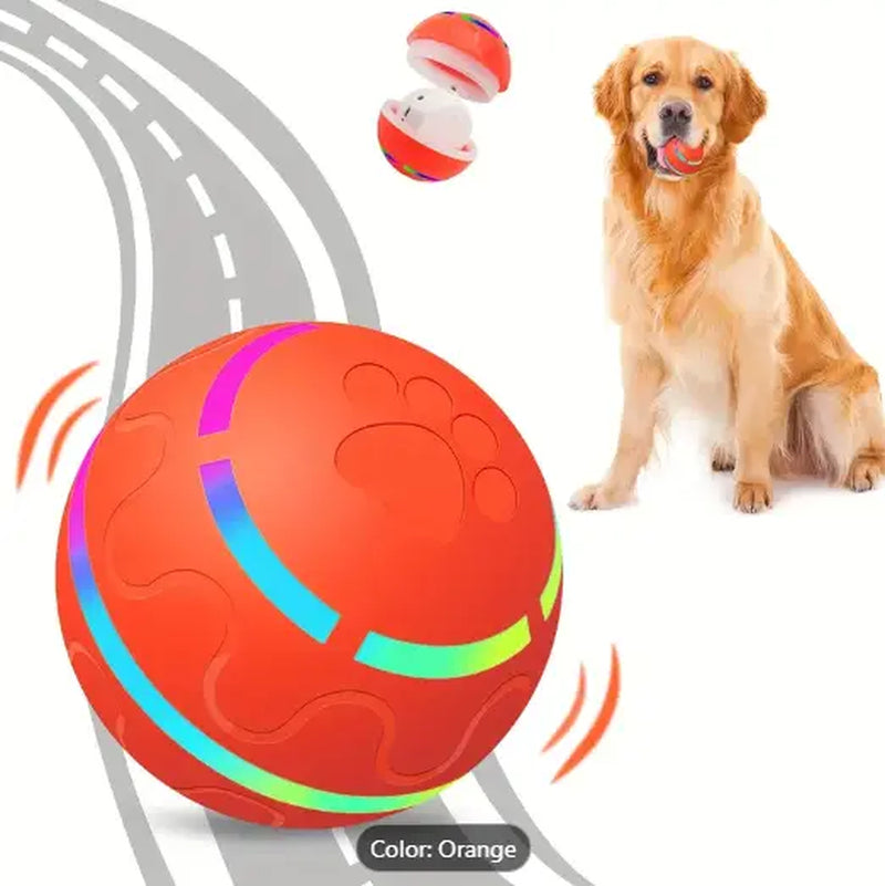 1Pc Pet Ball for Dogs, Interactive Automatic Moving Toys with LED Flash Ball