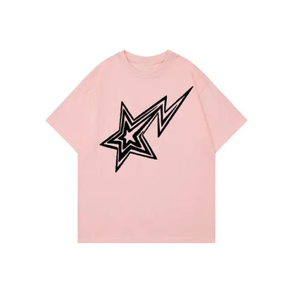 Street Style Hip Hop Graphic Cotton Tees for Men and Women