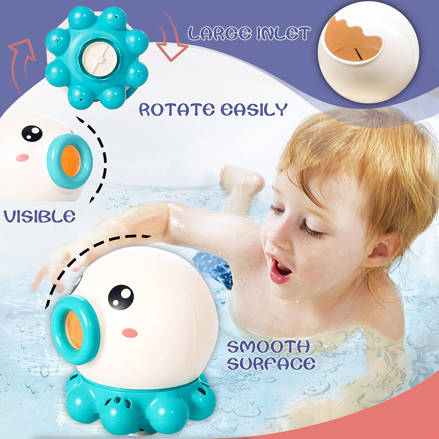 Splashing Octopus Water Jet Bath Toy for Infants and Toddlers