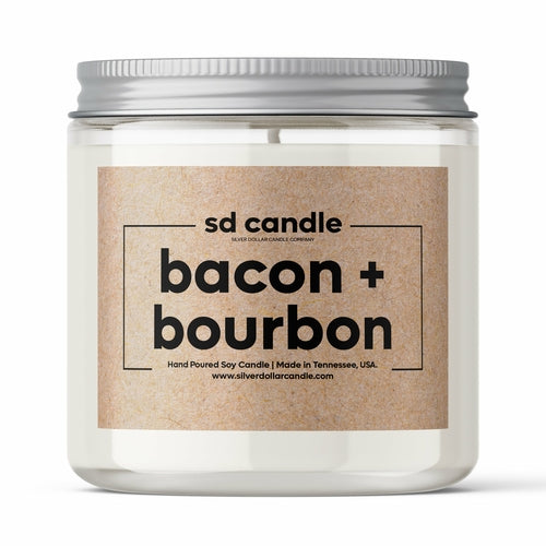 Bacon & Bourbon Infused Candle - 9/16oz Handcrafted with All-Natural Ingredients