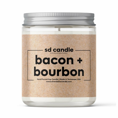 Bacon & Bourbon Infused Candle - 9/16oz Handcrafted with All-Natural Ingredients