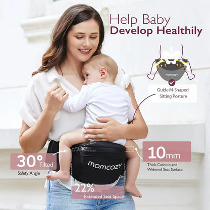 Momcozy Hip Seat Baby Carrier, Adjustable Ergonomic Carrier with Various Pockets for Newborns & Toddlers up to 45Lbs