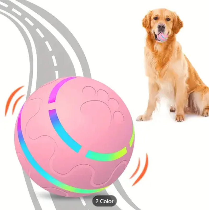 1Pc Pet Ball for Dogs, Interactive Automatic Moving Toys with LED Flash Ball