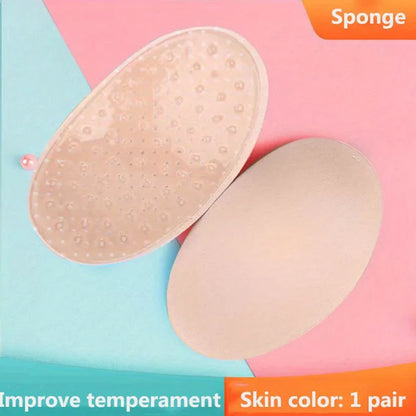 1Pair Invisible Detachable Breathable Silicone Shoulder Pad for Woman Shoulder Enhancer Reusable Self-Adhesive Clothing