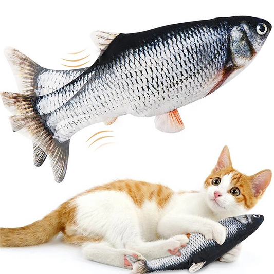 Interactive Flopping Fish Cat Toy with Touch Sensor for Playful Cats