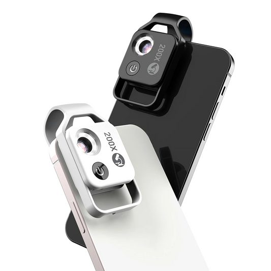 200X Smartphone Microscope Lens with USB Type-C Charging for iPhone and Samsung Devices