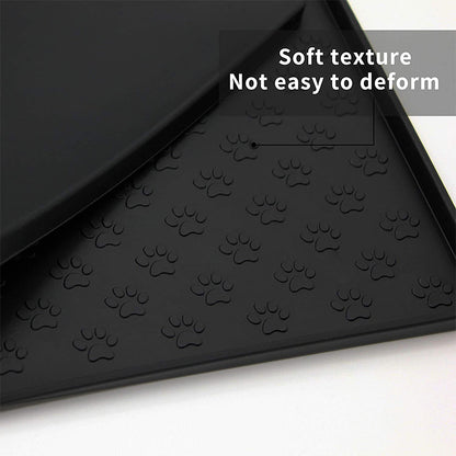 Pet Food and Water Silicone Mat - Non-Slip and Waterproof for Dogs and Cats