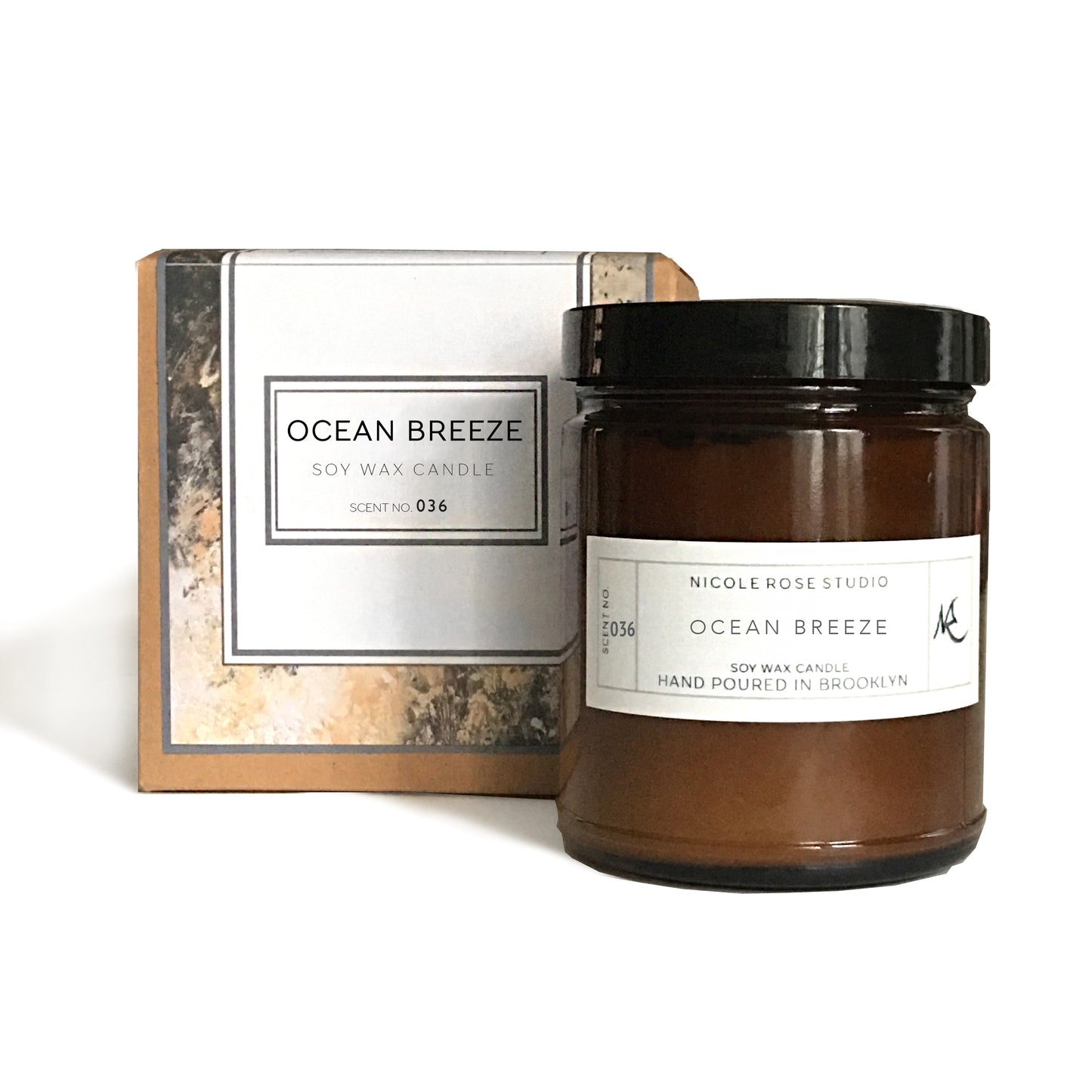 Ocean Breeze Soy Wax Candle with Fir and Musk Undertones