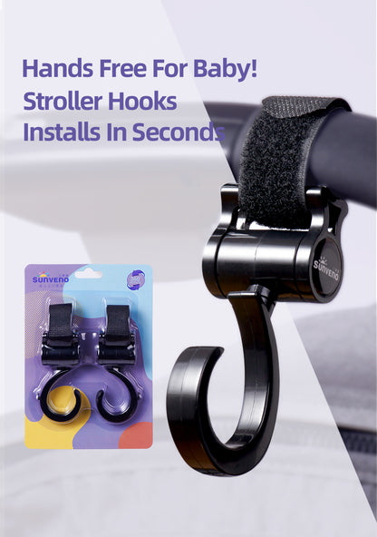 Stroller Hook Set with Swivel Design - 2 Pack