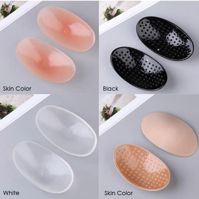 1Pair Invisible Detachable Breathable Silicone Shoulder Pad for Woman Shoulder Enhancer Reusable Self-Adhesive Clothing