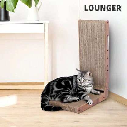 [Follower Exclusive]Cat Scratcher with Cat Toys Ball Track, Build-In Ball, L-Shaped