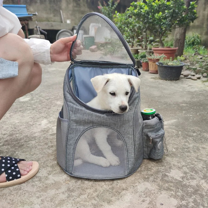 Stylish Polyester Pet Backpack for Small Dogs