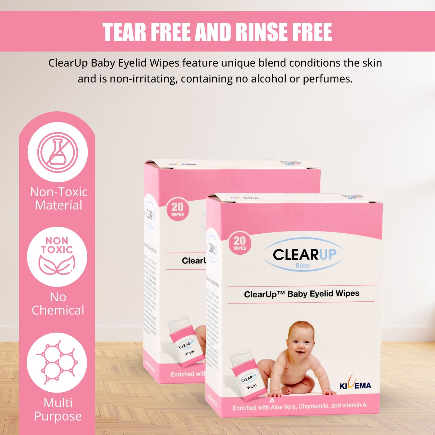 Gentle Baby Eye Care Wipes - Nurturing Cleansing for Tender Eyes (20-Pack)
