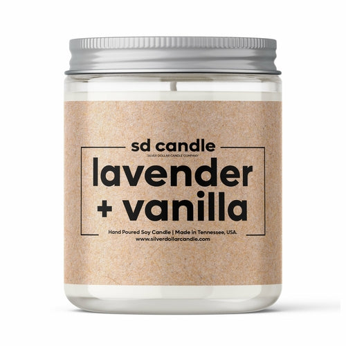 Serenity in a Jar - Lavender & Vanilla Scented Candle, All-Natural 9/16oz