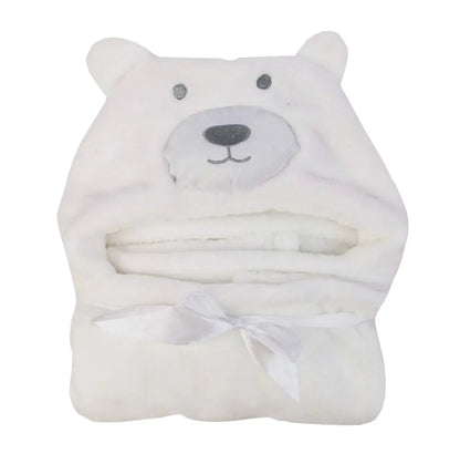Cozy Bear Hooded Baby Bath Wrap