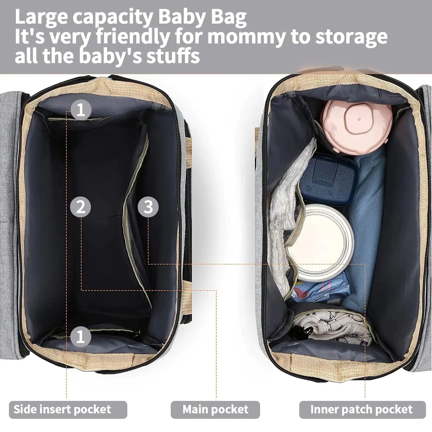 Parent's Ultimate On-the-Go Companion: Baby Diaper Bag with Stroller Attachment