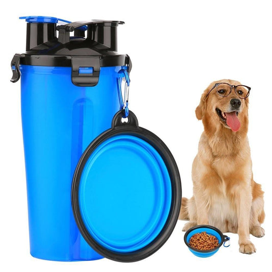 Portable Pet Travel Water Bottle and Food Container Kit