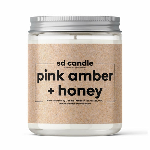 Pink Amber & Honey Bliss Candle - 9/16oz 100% All-Natural