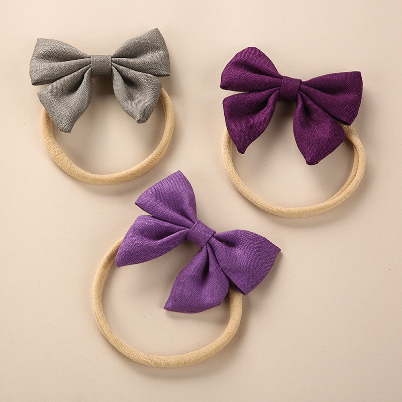 Adorable 3D Bow Elastic Headband for Baby Girls