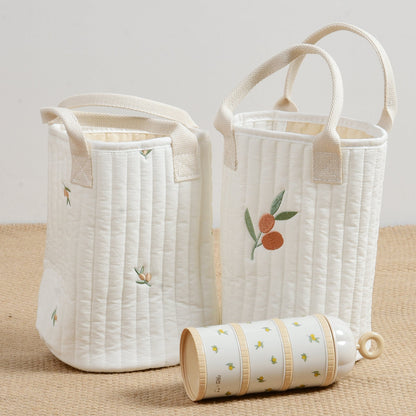 Embroidered Baby Bottle Storage Handbag for Stylish Moms