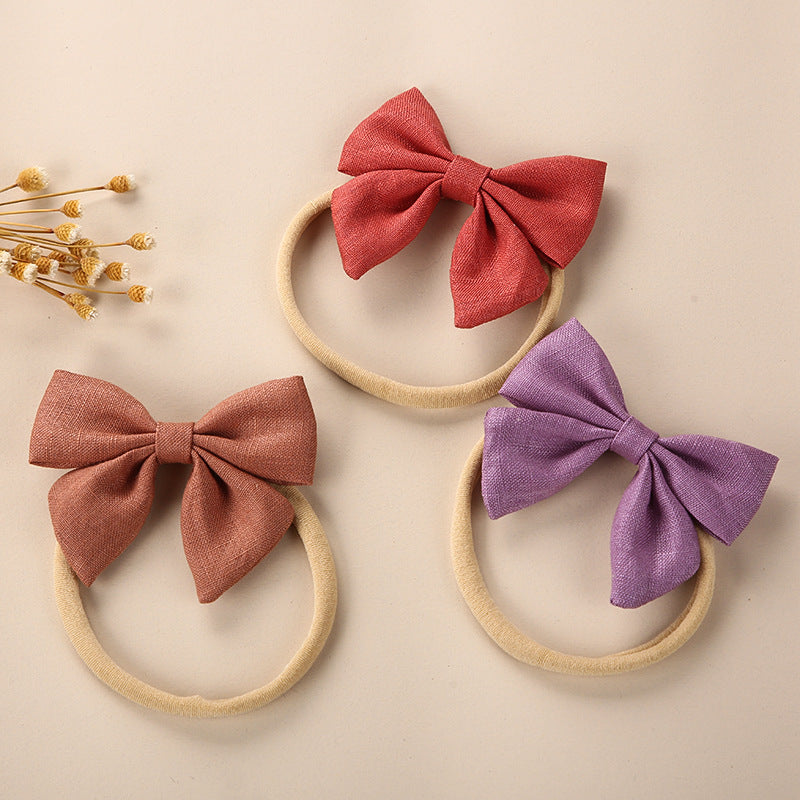 Adorable 3D Bow Elastic Headband for Baby Girls