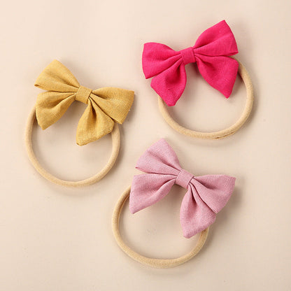 Adorable 3D Bow Elastic Headband for Baby Girls