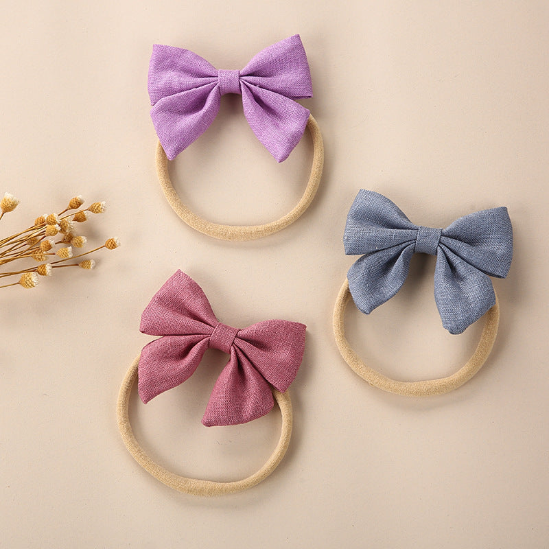 Adorable 3D Bow Elastic Headband for Baby Girls